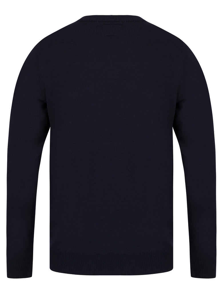 Tokyo Laundry Men's - Hands Up Motif Knitted Christmas Jumper in Red