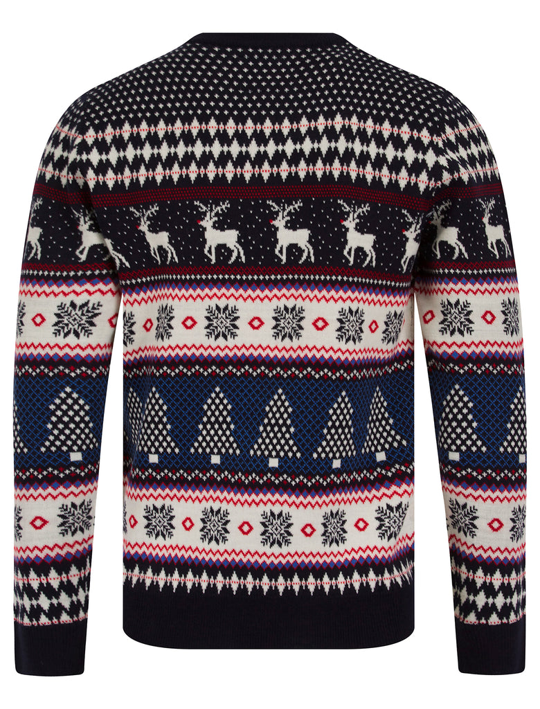 Men s Milat Jacquard Nordic Fair Isle Christmas Jumper In Ink Merry men-s-milat-jacquard-nordic-fair-isle-christmas-jumper-in-ink-merry