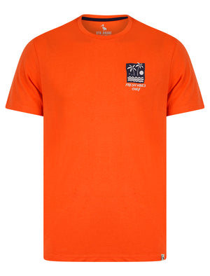 Better Tomorrow Motif Cotton Jersey T-Shirt in Hot Coral - South Shore