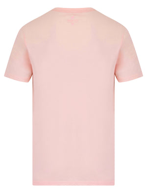 Beach Garage 2 Motif Cotton Jersey T-Shirt in Barely Pink - South Shore