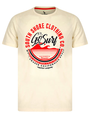 Craftman Motif Cotton Jersey T-Shirt in Marshmallow White - South Shore