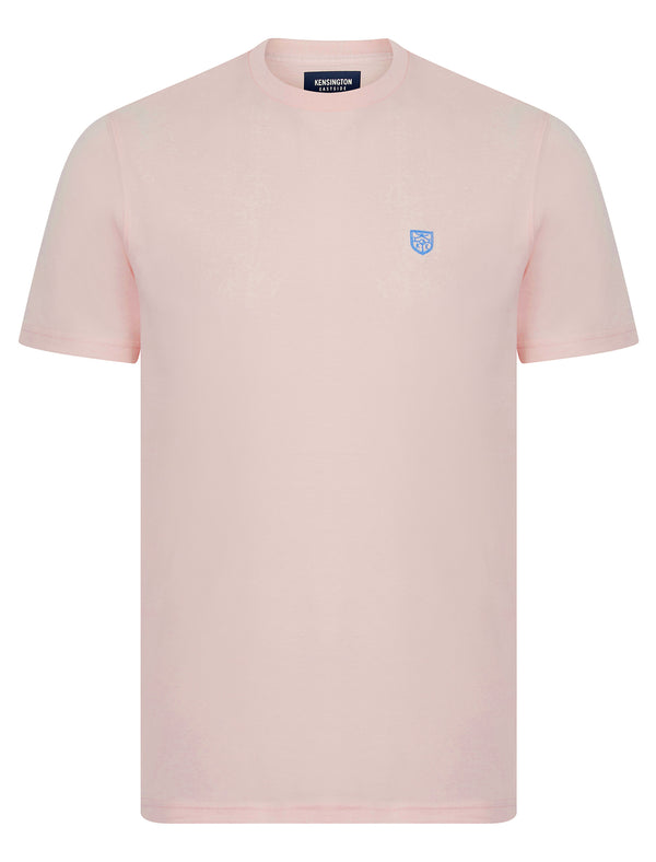 Bisley Crew Neck Soft Peached Cotton Jersey T-Shirt in Barely Pink - Kensington Eastside