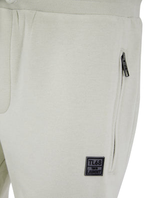 Invective Brushback Fleece Cuffed Zip Pocket Joggers in Light Grey - Tokyo Laundry