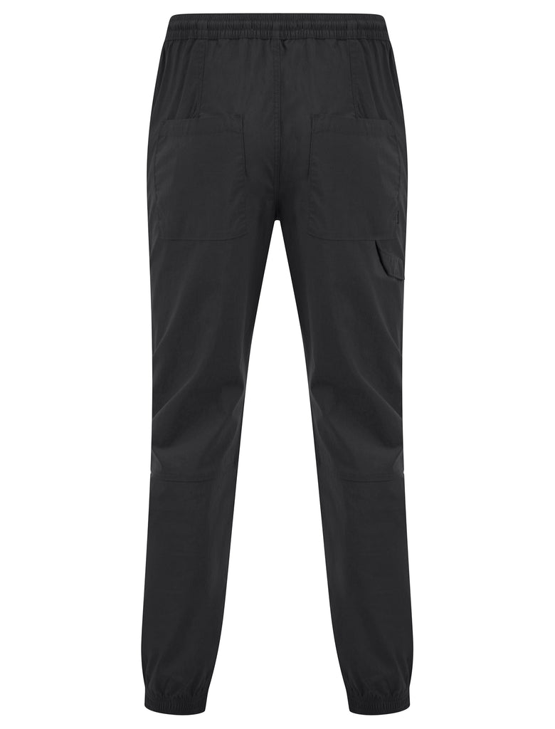 Kofi Stretch Cotton Blend Zip Pocket Cuffed Cargo Jogger Pants in