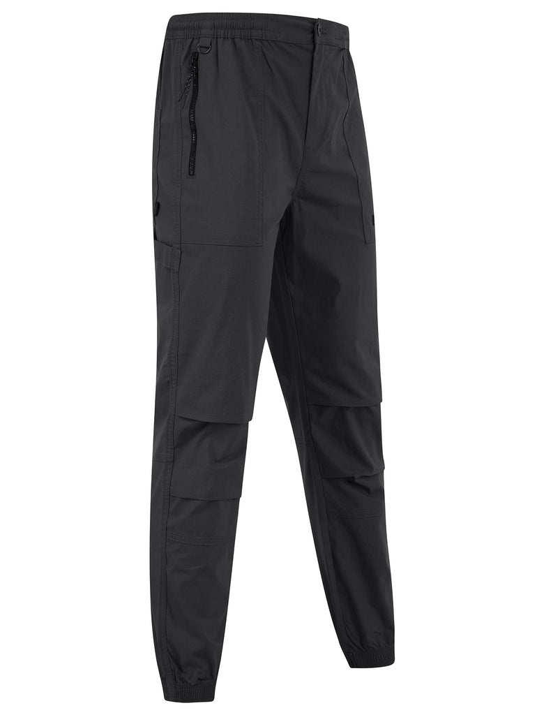 Kofi Stretch Cotton Blend Zip Pocket Cuffed Cargo Jogger Pants in