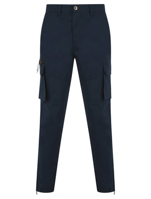 Costello Cotton Blend Multi-Pocket Cargo Trousers in Sky Captain Navy - Tokyo Laundry