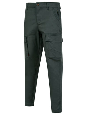 Almagro Stretch Cotton Blend Multi-Pocket Cargo Trousers in Asphalt Grey- Tokyo Laundry