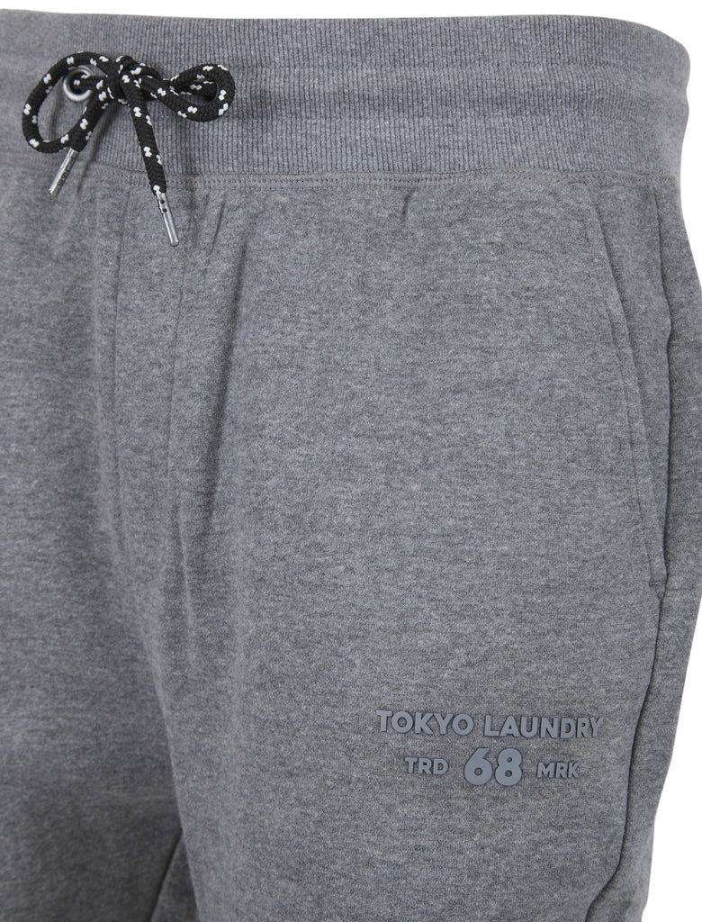 Mirrors Brushback Fleece Cuffed Joggers in Mid Grey Marl
