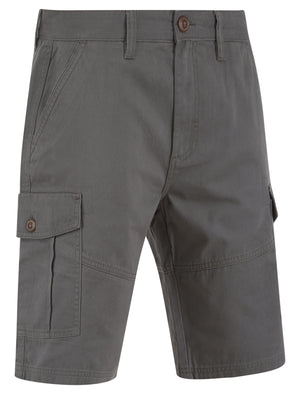 Marini Cotton Twill Cargo Shorts in Asphalt Grey - Tokyo Laundry