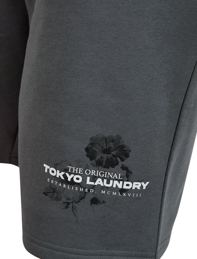 Tokyo Laundry Mens - Dischord Motif Brushback Fleece Jogger Shorts In - Foto 11