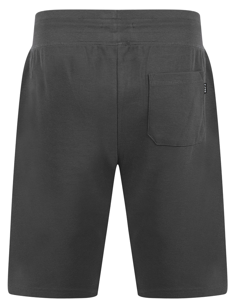 Tarot Motif Brushback Fleece Jogger Shorts in Asphalt Grey - Tokyo