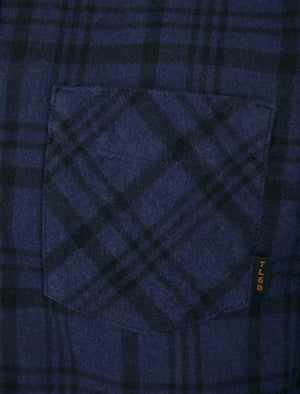 Avoch Checked Cotton Flannel Shirt in Pageant Blue - Tokyo Laundry