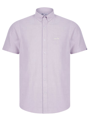 Tiberius Short Sleeve Oxford Cotton Shirt in Lilac  - Tokyo Laundry
