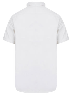 Elbury 3 Short Sleeve Cotton Twill Shirt in Bright White - Tokyo Laundry