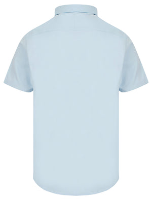 Elbury 3 Short Sleeve Cotton Twill Shirt in Windsurfer Blue / White - Tokyo Laundry