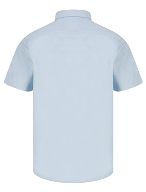 Elbury 3 Short Sleeve Cotton Twill Shirt in Windsurfer Blue / Green - Tokyo Laundry