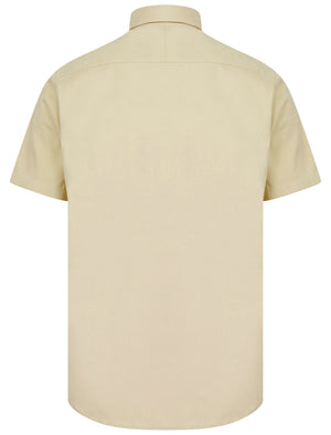 Elbury 3 Short Sleeve Cotton Twill Shirt in French Oak - Tokyo Laundry