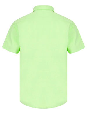 Elbury 3 Short Sleeve Cotton Twill Shirt in Patina Green - Tokyo Laundry