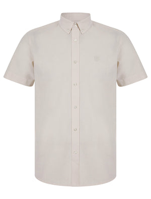 Fetlock Short Sleeve Oxford Cotton Shirt in Oatmeal - Kensington Eastside