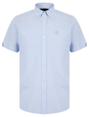 Fetlock Short Sleeve Oxford Cotton Shirt in Sky Blue - Kensington Eastside