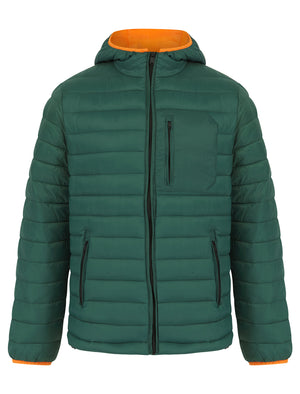 Samoset Quilted Puffer Jacket with Hood in June Bug Green - Tokyo Laundry