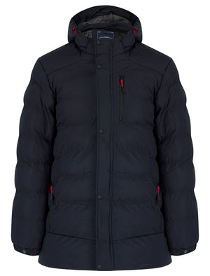 Yorkshire 2 Quilted Puffer Coat with Hood in Navy - Tokyo Laundry