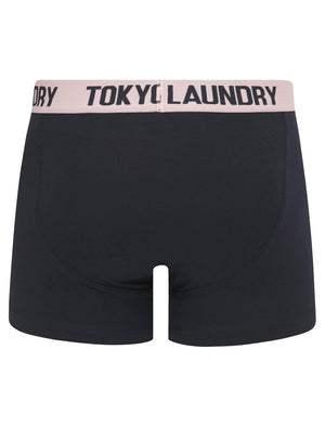 Yaron (2 Pack) Boxer Shorts Set in Sky Captain Navy / Pink Nectar - Tokyo Laundry