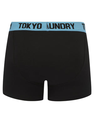 Marthem 3 (2 Pack) Boxer Shorts Set in Blissful Blue / Mock Orange - Tokyo Laundry
