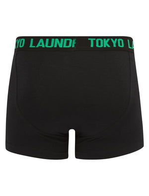 Walkers 3 (2 Pack) Boxer Shorts Set in Simply Green / Hot Coral - Tokyo Laundry