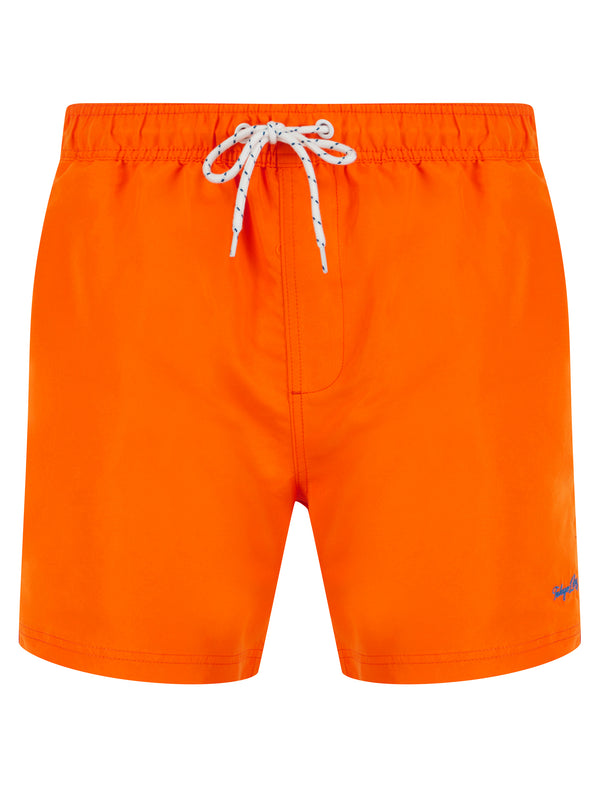 Namaste 3 Classic Swim Shorts in Puffin's Bill Orange - Tokyo Laundry