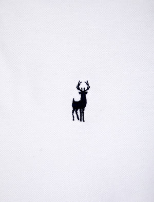 Underwood 2 Cotton Pique Polo Shirt in Bright White - Kensington Eastside