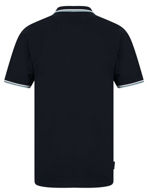 Underwood 2 Cotton Pique Polo Shirt in Sky Captain Navy - Kensington Eastside