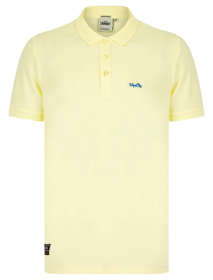 Mortimer 2 Signature Cotton Pique Polo Shirt in Transparent Yellow - Tokyo Laundry