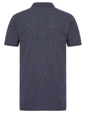 Kieran 2 Grindle Cotton Blend Jersey Polo Shirt in Navy Grindle - Tokyo Laundry