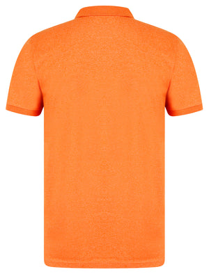 Kieran 2 Grindle Cotton Blend Jersey Polo Shirt in Orange Grindle - Tokyo Laundry