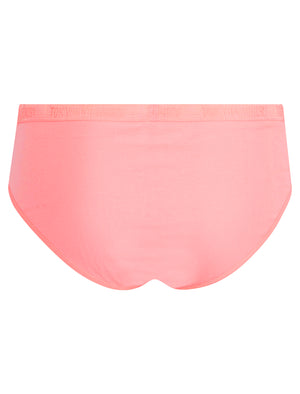 Matilda (5 Pack) Cotton Assorted Briefs in Pink Lemonade / Light Grey Marl / Gossamer Pink / Quartz Pink - Tokyo Laundry