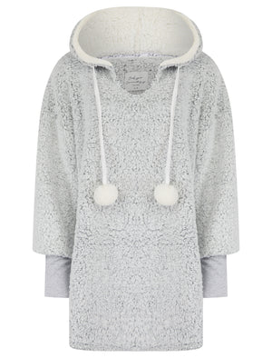 Women's Charl Soft Frosted Fleece Chunky Loungewear Pullover Hooded Top in Grey - Tokyo Laundry