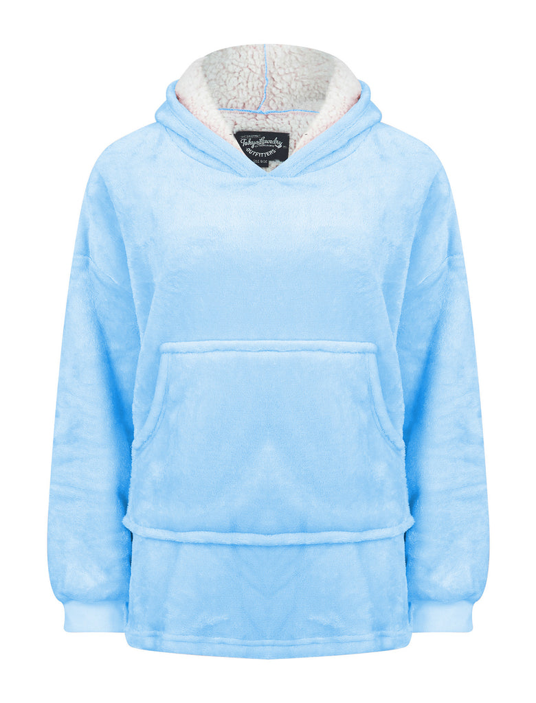 Light blue 2024 fluffy hoodie