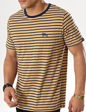 Pacora Grindle Stripe Cotton T-Shirt In Banana Cream - Tokyo Laundry