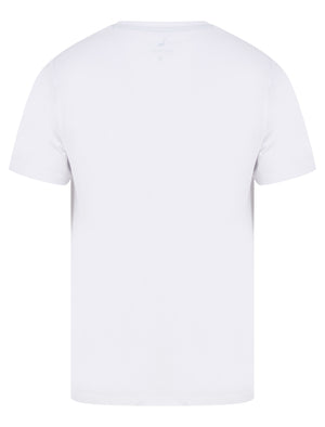 Destruction Derby Motif Cotton Jersey T-Shirt in Bright White - South Shore