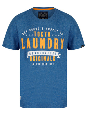 Imperium Motif Cotton Jersey Grindle T-Shirt in Light Blue - Tokyo Laundry
