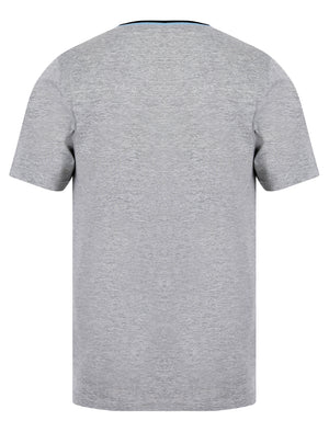 Westport Cotton Jersey Crew Neck Ringer T-Shirt in Light Grey Marl - Kensington Eastside