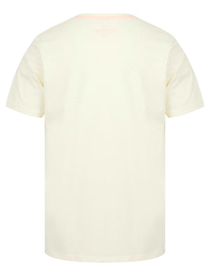 Beach Garage Motif Cotton Jersey T-Shirt in Marshmallow White - South Shore