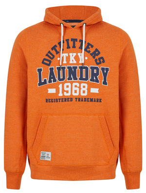 Edit Motif Brushback Fleece Pullover Hoodie in Orange Grindle - Tokyo Laundry