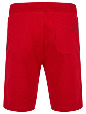 Taper Brushback Fleece Jogger Shorts with Tap Detail in Barados Cherry  - Tokyo Laundry