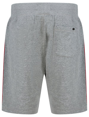 Taper Brushback Fleece Jogger Shorts with Tap Detail in Light Grey Marl  - Tokyo Laundry