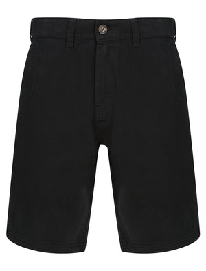 Aidan Cotton Twill Chino Shorts in Jet Black - Kensington Eastside