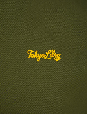 Elbury 2 Short Sleeve Cotton Twill Shirt in Olive Night  - Tokyo Laundry