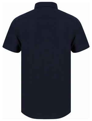 Elbury 2 Short Sleeve Cotton Twill Shirt in Sky Captain Navy  - Tokyo Laundry