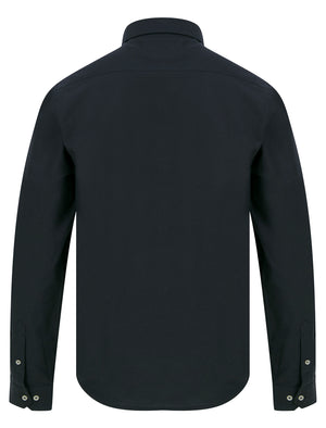 Augustus Oxford Cotton Twill Long Sleeve Shirt in Navy - Tokyo Laundry